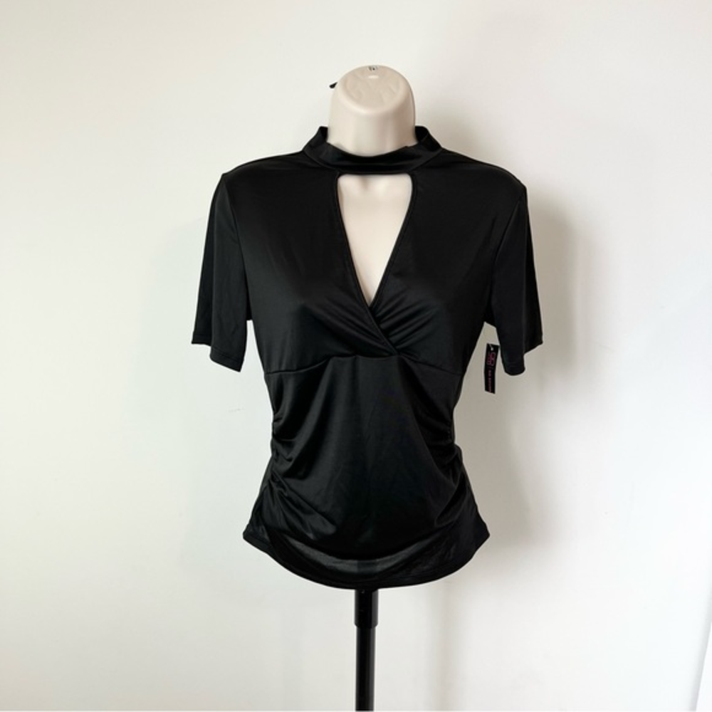 No Boundaries Collar‎ Blouse Surplice V Neck Top Juniors M 7-9